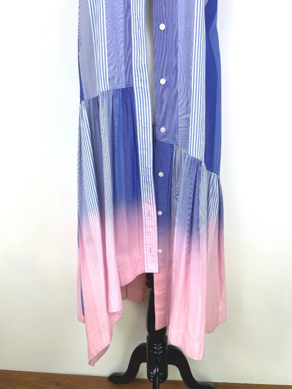 Derek Lam 10 Crossby Nerioa Dip Dye Hourglass Ombré Shirt Dress Sz 6 - Picture 9 of 16